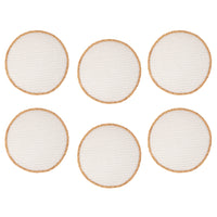 Maxwell & Williams - Accents de Table Napperon Ronde - 38 cm - Blanc Naturel - Paquet de 6-Essuyer avec un chiffon humide
