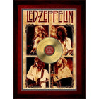 Led Zeppelin Parchment With Gold LP - Impression encadree - 29" x 39"-Qualité supérieure - music memorabilia