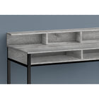 Monarch Specialties - 7703 Bureau 48 po L - Gris/Metal Noir Hauteur Debout-Fini de tous les côtés pour un placement flexible partout dans un bureau à domicile