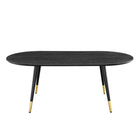 Modway - Vigor Ovale de 47 po Table basse - Noir-Pochettes dorées
