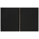 Merangue - Carnet à spirales avec couverture noire-Pages intérieures noires avec impression en ligne grise