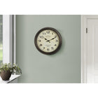 Monarch Specialties - Horloge - 16 po Rond - Horloge Murale - Brun Antique - Transitionnel-Cette horloge analogique à affichage numérique, facile à lire, est dotée d'un mouvement à quartz moderne pour une mesure précise de l'heure