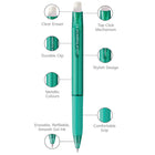 uni-ball - Stylos rétractables à gel effaçable - 0,7 mm - couleurs professionnelles - paquet de 4-Rose, Bleu ciel, Verte, Violette