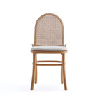 Manhattan Comfort - Lot de 2 chaises de salle à manger Paragon 44,5 cm style industriel chic, rembourrées, coloris Nature et Avoine-Hauteur d’assise : 49 cm avec une capacité de poids de 125 kg