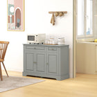 HOMCOM - Buffet 45,3 po L - gris-Peut être utilisé comme vitrine, buffet ou meuble de rangement pour le couloir 
