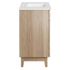 Modway - Miles 36" Vanette de salle de bain - Chêne blanc-Capsules de pied non marquées