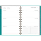 Mead - Agenda scolaire hebdomadaire/mensuel papillon d'argent 2024-2025 - 5 1/2 po x 8 1/2 po - vert/argent - bilingue-Juillet 2024 à septembre 2025 + 3 pages mensuelles d'octobre, novembre et décembre 