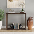 Hudson&Canal - Console Osmond 91 cm de largeur - Brun aulne-Nettoyer avec un chiffon doux et sec, sans produits chimiques agressifs ni produits de nettoyage abrasifs