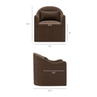 Modway - Bardot Mélange de lin recouvert d’engourdi Chaise d’accent - Cacao-Silhouette du dos courbé