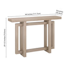 Hudson&Canal - Console Breslow 44" L - Aulne Blanc-Dimensions du produit : 10" L x 44" l x 29,5" H