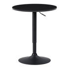 CorLiving - Table de salle à manger à piédestal réglable - Ronde - Noir-Hauteur réglable de 25 "à 35,75"
