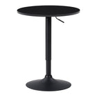 CorLiving - Table de salle à manger à piédestal réglable - Ronde - Noir-Hauteur réglable de 25 "à 35,75"