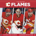 DateWorks - Calendrier Mural 16 Mois 2025 des Flames de Calgary - 12 po x 12 po - Bilingue-Septembre 2024 - Décembre 2025