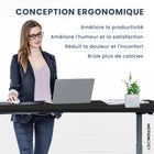 MotionGrey - Bureau debout électrique réglable Ergo2 Pro avec réglages de mémoire - 55 po x 28 po, plateau noir, cadre noir-8