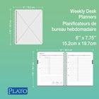 BrownTrout - 2026 Planificateur de bureau hebdomadaire de 18 mois avec Couverture estampée à chaud - Étoile éclatante - 6 po x 7.75 po -Caractéristiques - 18 mois (juillet 2025-décembre 2026), 15,2 cm x 19,69 cm (fermé), 30,5 cm x 19,69 cm (ouvert), 176 pages