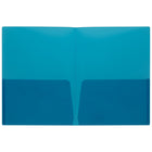 Staples - Portfolio à deux pochette - Format lettre - bleu translucide-80 feuilles capacitè