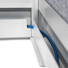 Luxor - Mur modulaire 53 x 48 - Cadre gris large, fenêtre givrée, PET gris frais-Aide à définir les zones sans murs permanents