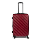 Swiss Mobility AHB 26,5 po Valise moyenne rigide - Rouge-Roues doubles à 360 degrés (8 roues) pour un roulement sans effort