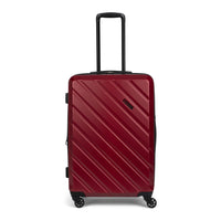 Swiss Mobility AHB 26,5 po Valise moyenne rigide - Rouge-Roues doubles à 360 degrés (8 roues) pour un roulement sans effort