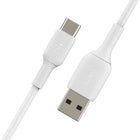 Belkin - Câble USB-A vers USB-C - 1 m - Blanc -CHARGEZ, SYNCHRONISEZ ET CONNECTEZ : Chargez vos appareils USB-C, synchronisez votre musique ou vos photos sur un ordinateur portable et transférez des données depuis n’importe quel port USB-A grâce à ces câbles USB-C fiables que vous pouvez utiliser à la maison, au travail ou en déplacement.