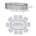 Outsunny - jardinière surélevée - 5 pi x 3 pi x 1 pi - argent-Un joint en caoutchouc protège le bord supérieur pour éviter qu'il ne soit tranchant 