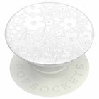PopSockets - PopGrip - Blanc Frais-Désormais compatible avec le chargement sans fil grâce au retrait facile du PopTop
