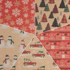 JAM Paper -  Emballage cadeau assorti - Papier d'emballage kraft de Noël - 125 pieds carrés au total - Ensemble de Noël kraft pour enfants - 5 rouleaux/paquet-7
