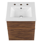 Modway - Render Fixation murale de 18" Vanette de salle de bain - Blanc noyer-Matchs non inclus