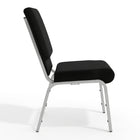 Flash Furniture – Chaise d’église emp. Hercules, 18,5 po de large, siège de 4,25 po d’épaisseur, noir, cadre argenté, 40-Le siège en cascade favorise une bonne circulation sanguine