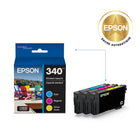 Epson - Pack combiné de cartouches d'encre couleur 340 Claria Photo HD - Capacité standard - Cyan/Magenta/Jaune-Qualité photo supérieure