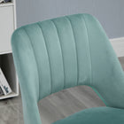 Vinsetto - Chaise d’ordinateur pivotante sans accoudoirs - vert-Matériau : éponge, acier, nylon, velours (100 % polyester) 