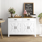 HOMCOM - Buffet 47,2 po L, armoire latérale - blanc-Convient à la salle à manger, la cuisine, le salon et l'entrée peut être utilisé comme bar à café, buffet ou meuble de rangement 