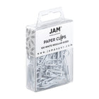 JAM Paper - Trombones standard colourés - 1 pouce - blancs - paquet de 100-Taille : 1 pouce (standard/régulier) | Gardez vos piles de papier organisées avec des trombones colourés