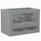 PawHut - Cage pour Hamster 24 Inch avec 2 Niveaux - Gris-La cage en bois de sapin met en valeur un savoir-faire exceptionnel