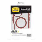 OtterBox - Coque Defender XT transparente pour iPhone 16 - Rouge brique transparent-Construit robuste mais fin, avec des bords en caoutchouc pour une prise en main sécurisée et une absorption des chocs