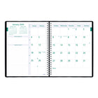Blueline - 2026 Agenda Timanager 5-jour hebdomadaire/mensuel 13 mois - 11 po x 8-1/2 po - Noir - Anglais-Reliure spirale double avec jaquette de vinyle souple Castillan
