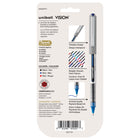 uni-ball Stylos à bille roulante Vision - pointe fine (0.7 mm) - Couleurs Assorties - paquet de 4-Les stylos à pointe fine avec encre de qualité archivistique sont parfaits pour les notes, les listes, les signatures et la tenue de dossiers