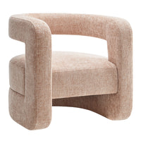 Modway - Jaylin Rembourré Chenille Chaise d’accent - Blush-Sellerie en chenille