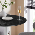 Modway - Lippa Rond de 28 po Faux marbre Bar Table, Blanc Noir-Sièges 2