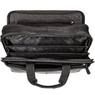 Mancini - Porte-documents à fermeture éclair pour portable 15.6 po / tablette Buffalo - 16.5po x 6po x 13po - Noir-Plusieurs poches zippée sur le front