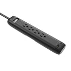 BlueDiamond - Parasurtenseur à 4 prises avec USB-C/USB-A - Cordon de 6' - Noir-Port USB Supplémentaire : Port USB-A supplémentaire pour charger des appareils jusqu'à 15W