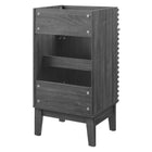 Modway - Render 18" Armoire de toilette de salle de bain (lavabo non inclus) - Charbon de bois-Bassin d’évier non inclus