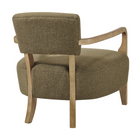 Modway - Zinnia Mélange de lin Chaise d’accent - Olive-Assemblée requise