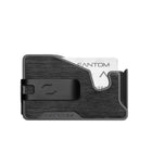 Fantom - Portefeuille M - extra mince - aluminium noir avec clip à billets noir-Respirez tranquillement car vos cartes seront entourées par le corps en aluminium de ce portefeuille les protégeant même des lecteurs de puces RFID les plus puissants