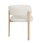 Brassex - Chaise de visite 738405 Brayden - ensemble de 2 - crème-Dossier incurvé au design épuré