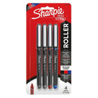 Sharpie - Stylos à bille roulante pointe aiguille - 0,5 mm - Couleurs variées - Paquet de 4-Stylo à bille roulante
