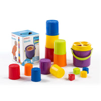 Jeu d'empilage et d'emboîtement Miniland Giantte, 16 pièces -Favorise la coordination œil-main ainsi que le comptage