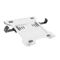 ShoppingAll Support pour ordinateur portable VESA pour bras et supports de moniteur - Blanc-[COMPATIBILITÉ DE MONTAGE DES ORDINATEURS] Le plateau accueille les ordinateurs portables de 10 à 17 pouces en toute sécurité et est compatible avec les trous de montage VESA de 75 mm x 75 mm ou de 100 mm x 100 mm.