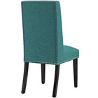 Modway - Baron Tissu Chaise à manger Ensemble de 2 - Sarcelle-Pieds en caoutchouc massif