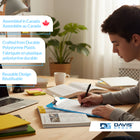 Davis Group - Planchettes à pince à ressort, format lettre, 9 po l x 12 po H – Fumée - 6 par paquet-L’accrochage de la planchette se fait à l’aide de la boucle de suspension rétractable